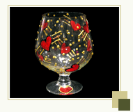 Handpainted Glass Goblet-Valentine Treasure