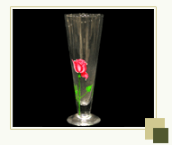Handpainted Glass Flower Vase- Valentine Treasure